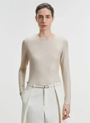 T-shirt en viscose et élasthanne