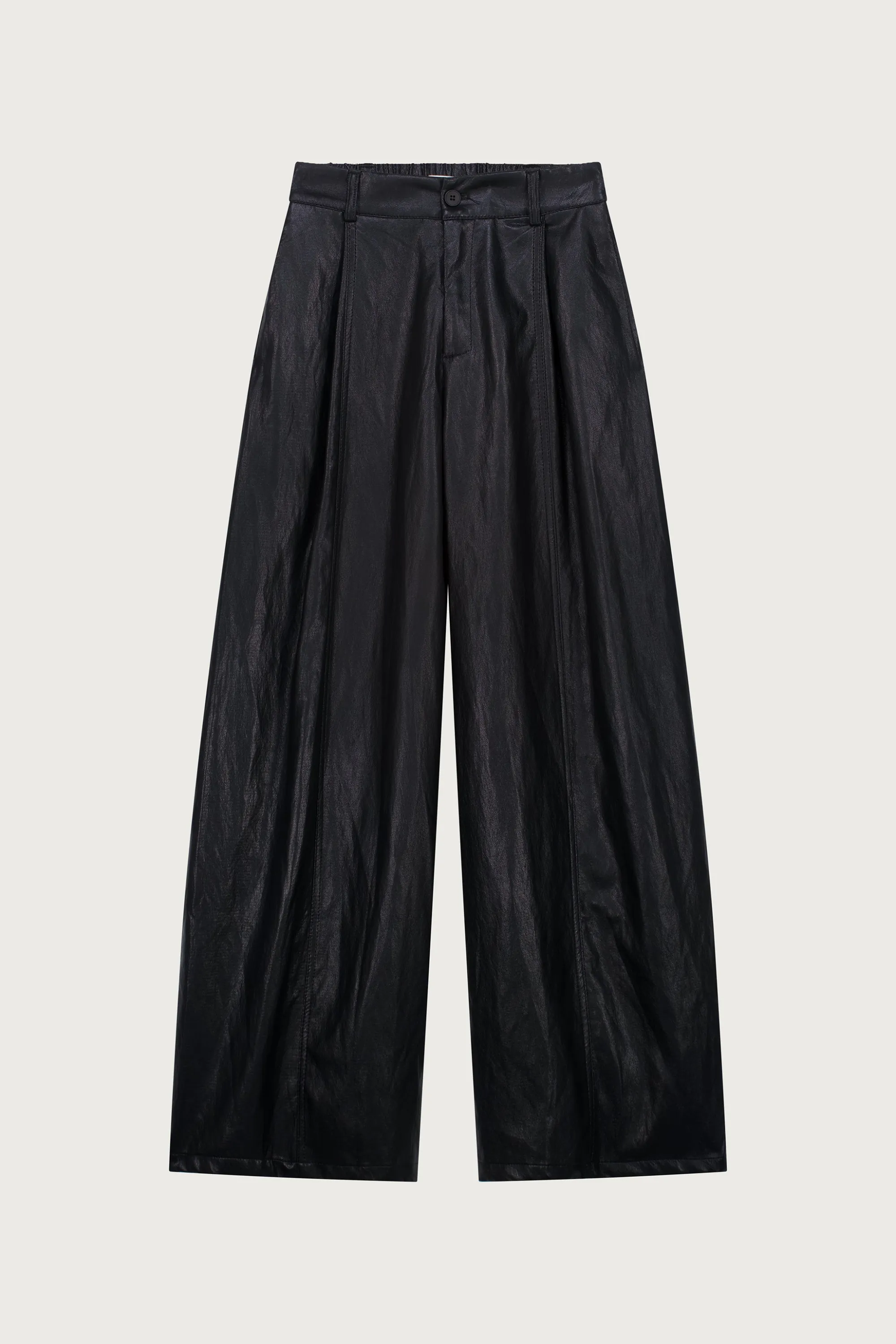 PANTALON BARREL FAÇON CUIR