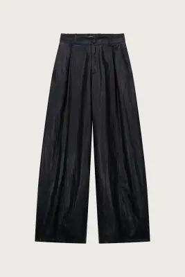 PANTALON BARREL FAÇON CUIR — photo 1
