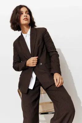 Veste de tailleur rayée Femme — photo 4