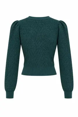 Clary Knit Cardigan - Green — photo 5