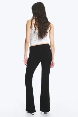 Pantalon de costume évasé taille basse - Noir — photo 3