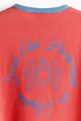 T-shirt Relaxed Fit avec motifs imprimés - Rouge/Sports Club — photo 5