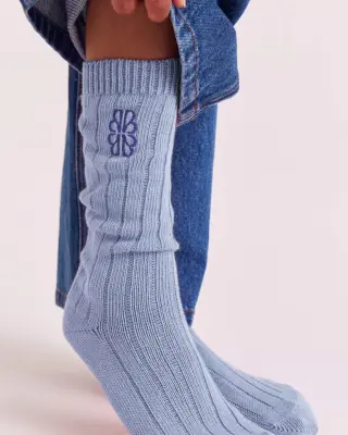Chaussettes Félice bleu ciel — photo 3