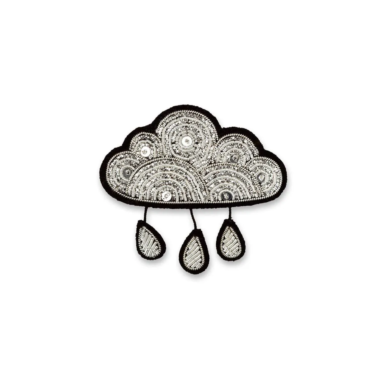 Broche nuage argent et étoile - Macon & Lesquoy
