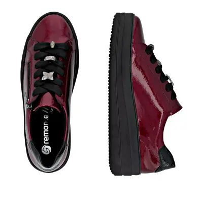 Baskets Remonte D1C09-35 Rouges - Lacets Grande Pointure Femme — photo 4