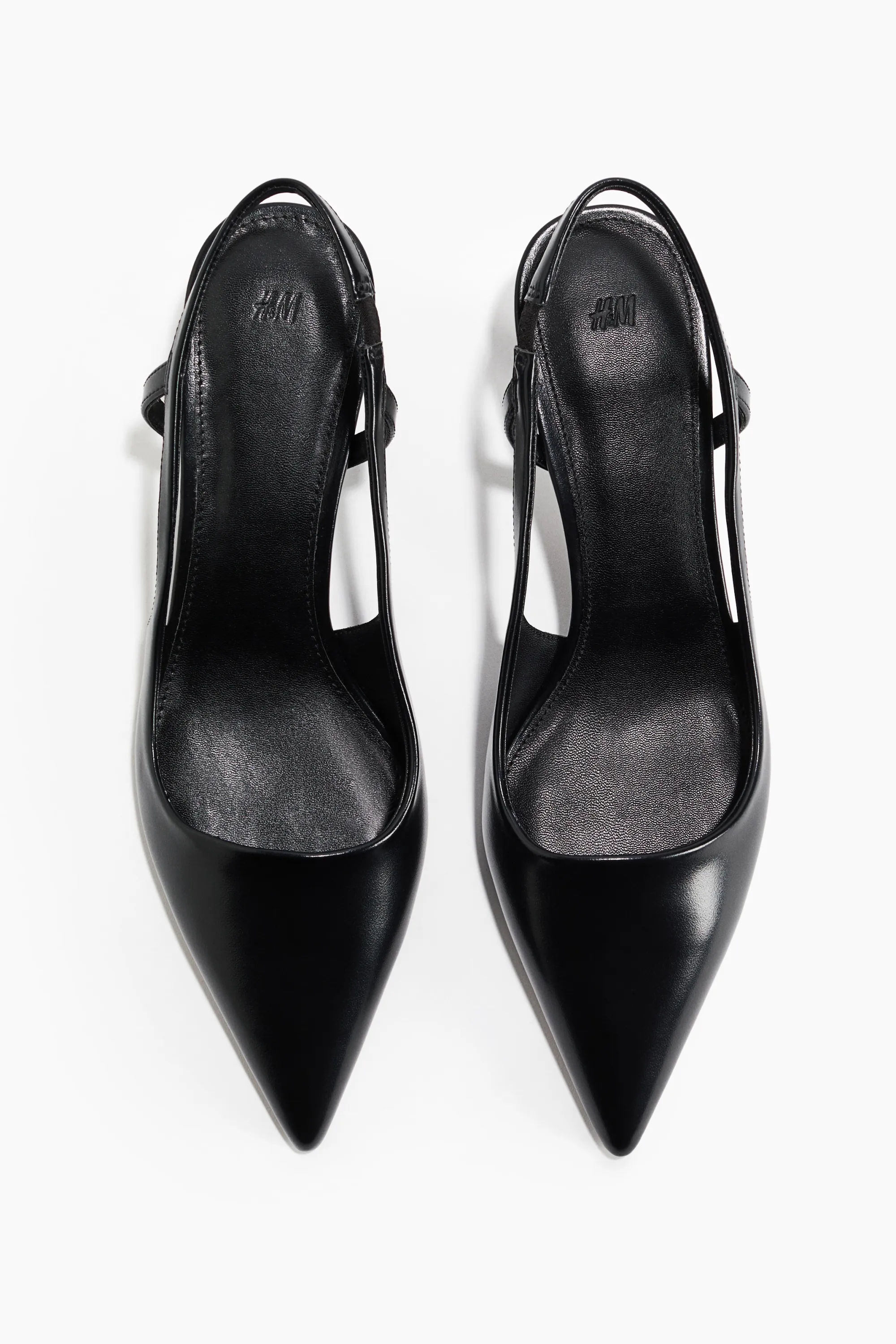 Escarpins à bride arrière avec talon kitten heel - Noir