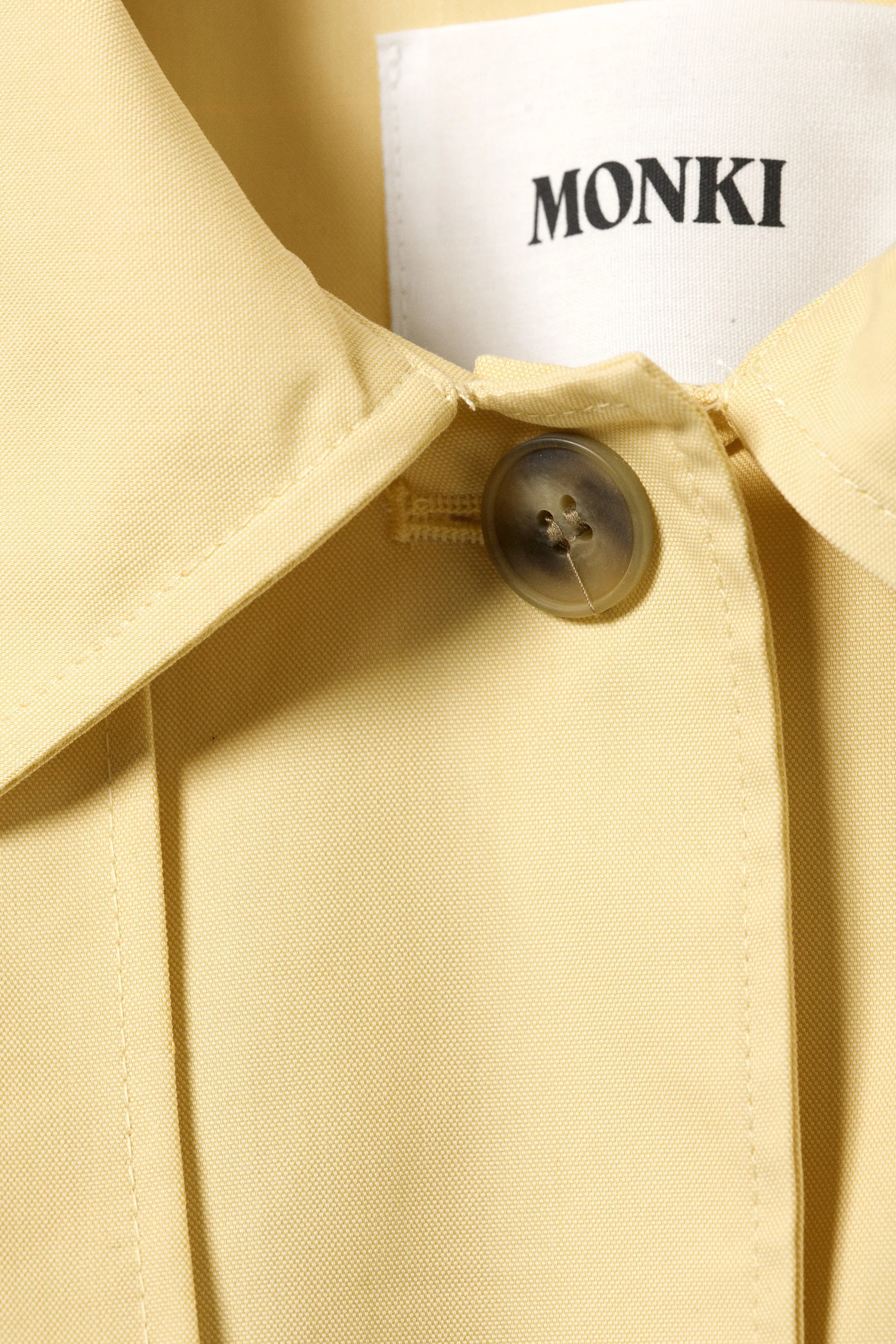 TRENCH À BOUTONNAGE DROIT AMPLE ROSABEL - Jaune clair