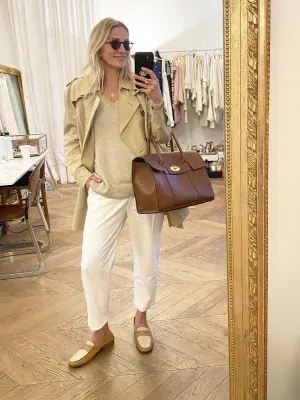 Sac à main BAYSWATER en cuir grainé marron cognac Prix boutique 1400€ — photo 4