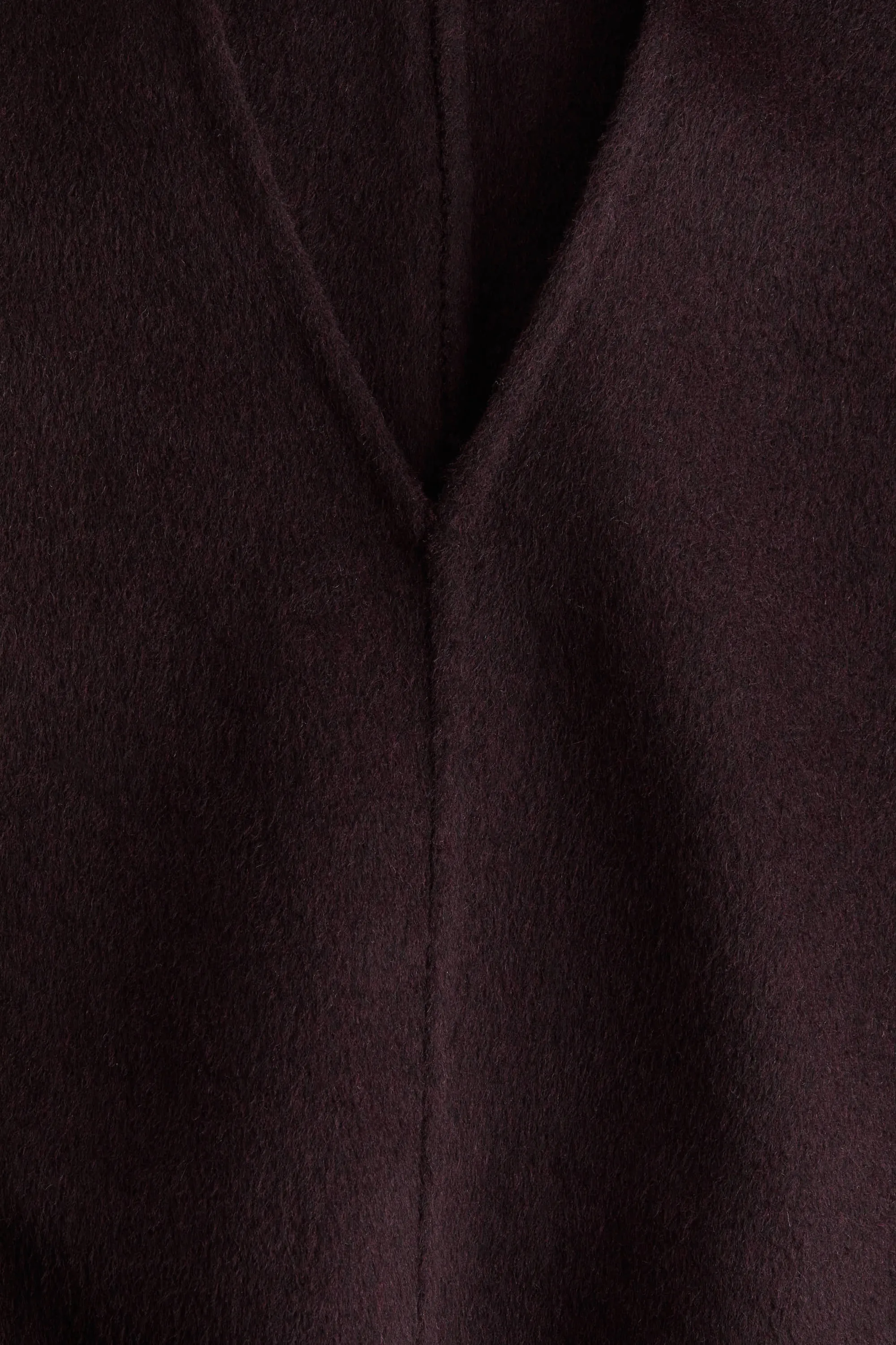 Top fait main en laine mélangée - Violet prune foncé