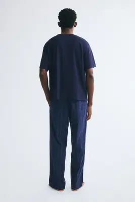 T-shirt et pantalon de pyjama - Bleu marine — photo 4