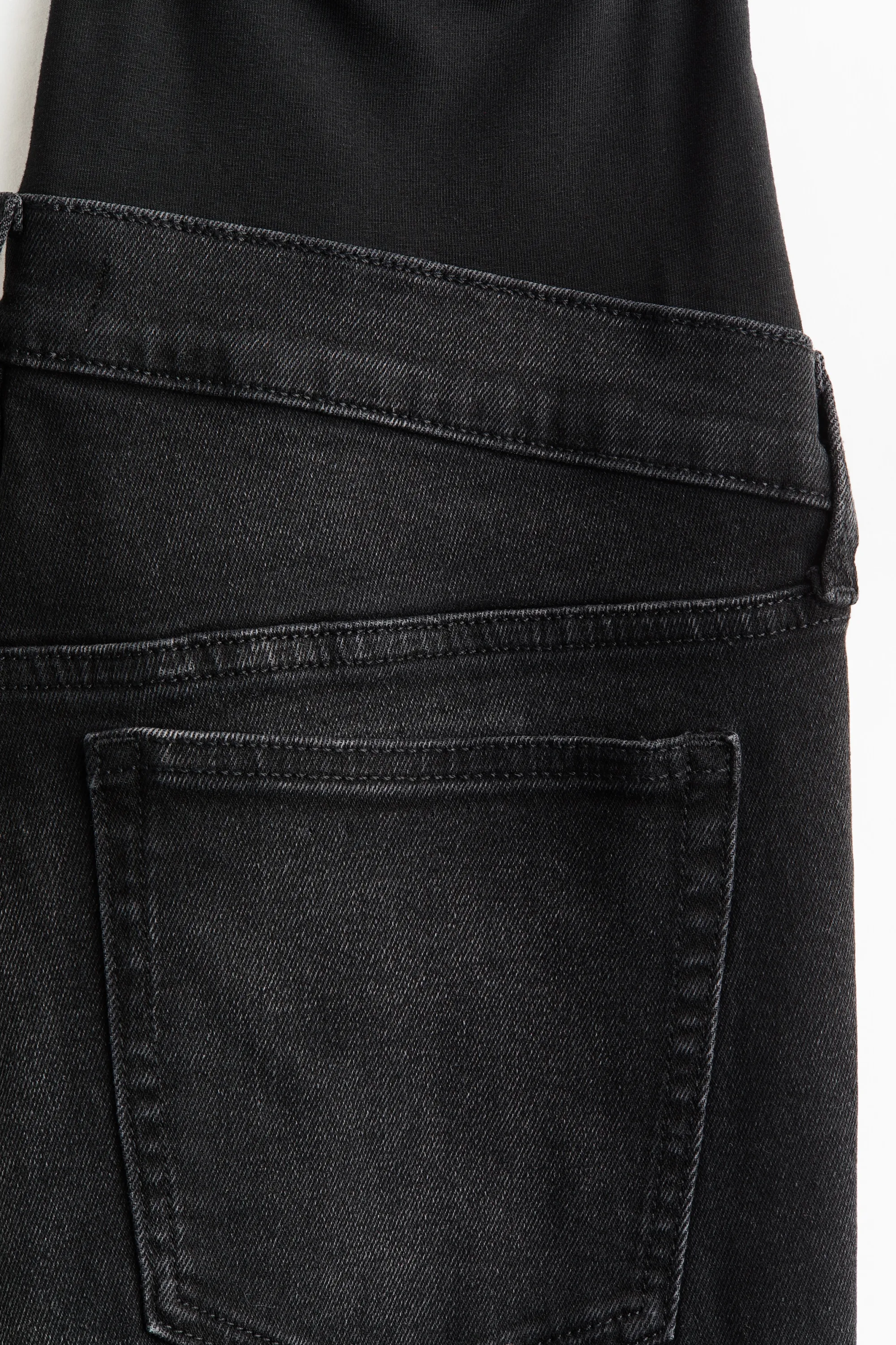 MAMA Slim Straight High Waist Jeans - Noir denim
