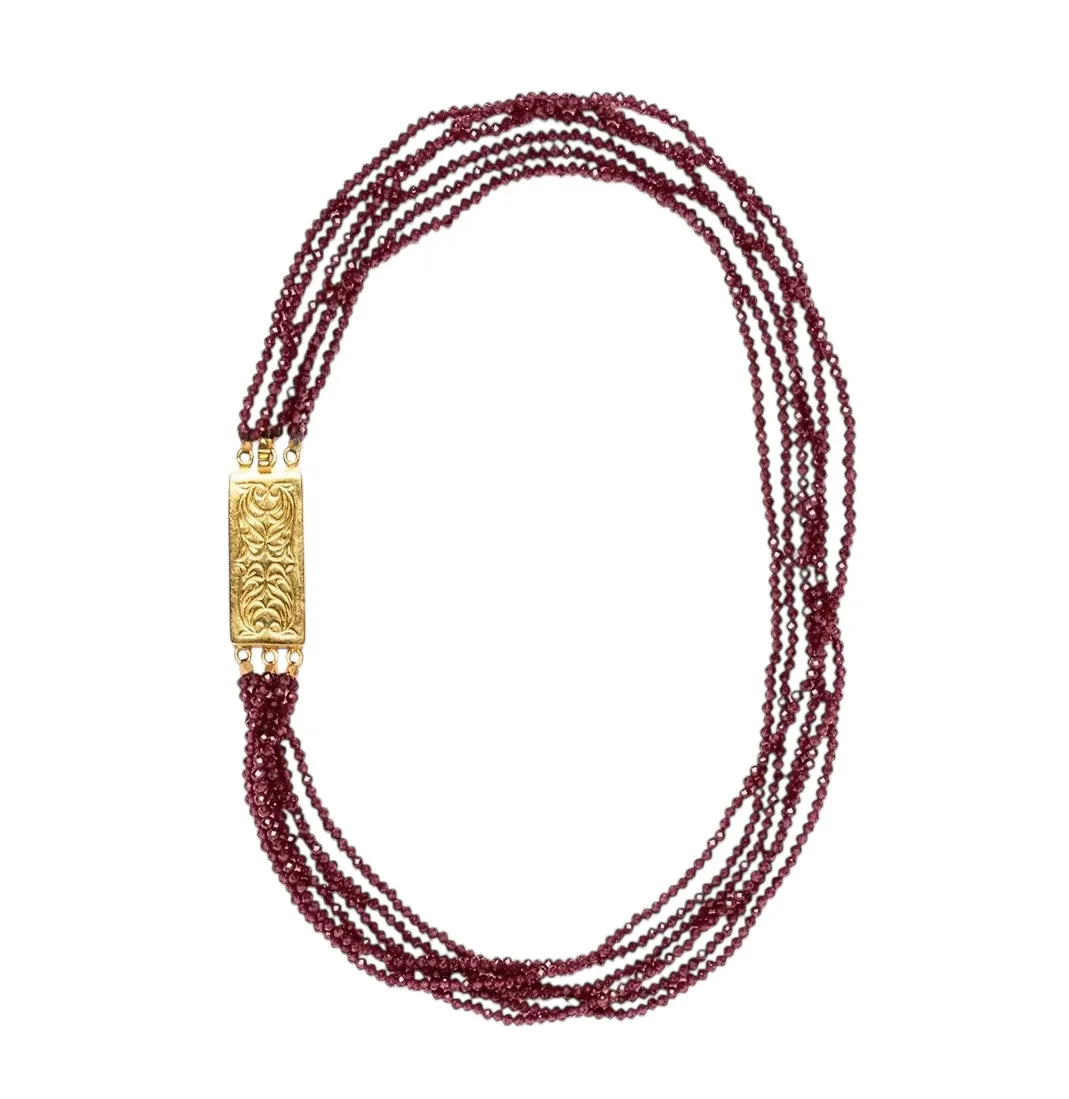 Collier ATHENA grenat - Bohemian Rhapsodie