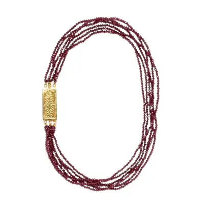 Collier ATHENA grenat - Bohemian Rhapsodie — photo 1