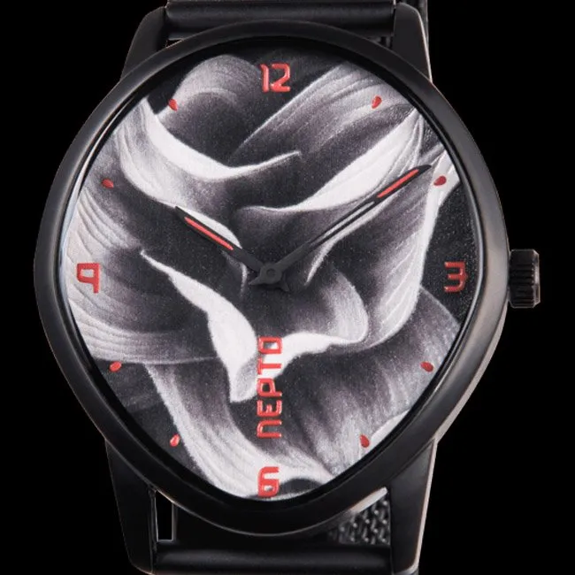 Montre black flower