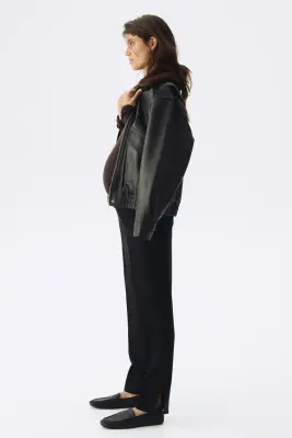 MAMA Pantalon avec fente en bas de jambe - Noir — photo 3