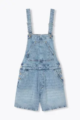 Salopette-short en jean Femme — photo 1