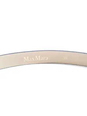 Ceinture fine en cuir bleu marine et boucle argent Prix boutique 140€ Taille 36 à 38 — photo 5
