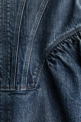 Robe bandeau sablier en denim - Bleu denim — photo 4