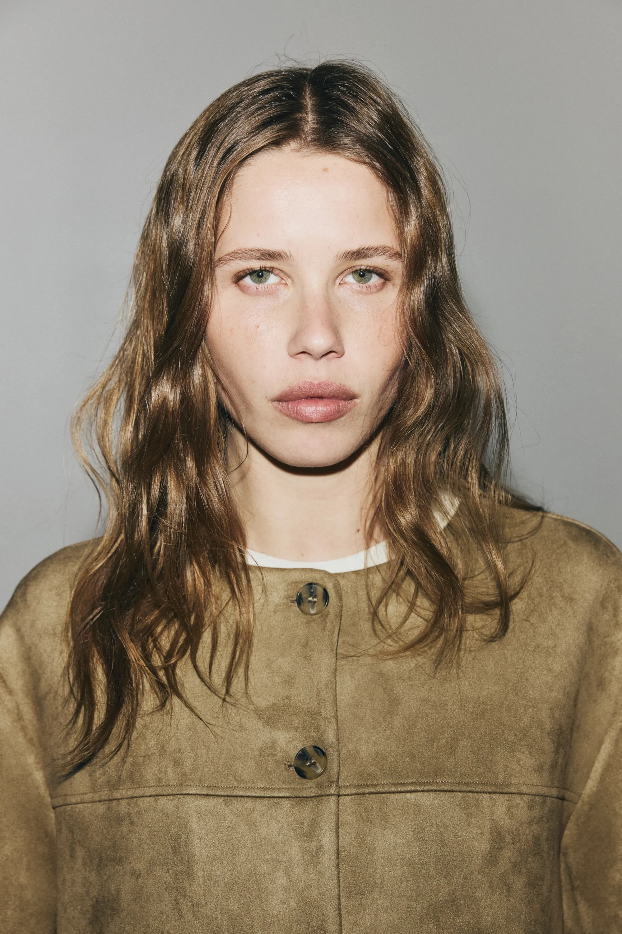 Veste en tissu gratté - Beige