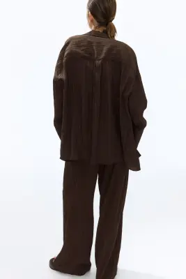 Blazer à fermeture croisée - Marron foncé/rayures tennis — photo 2