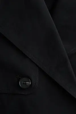 Trench-coat court avec ceinture à nouer - Noir — photo 5