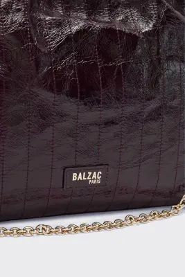 Sac Amaïa vernis froissé chocolat — photo 4