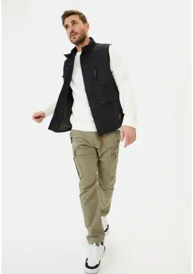 CAMEL ACTIVE GILET MULTIPOCHES Marine — photo 5
