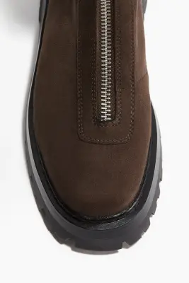 Bottines chaudement doublées - Marron foncé — photo 2