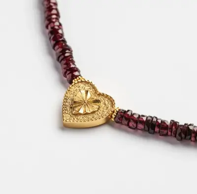 Nouveau ! BOHEMIAN RHAPSODIE PARIS Collier Virna Grenat -30% — photo 2