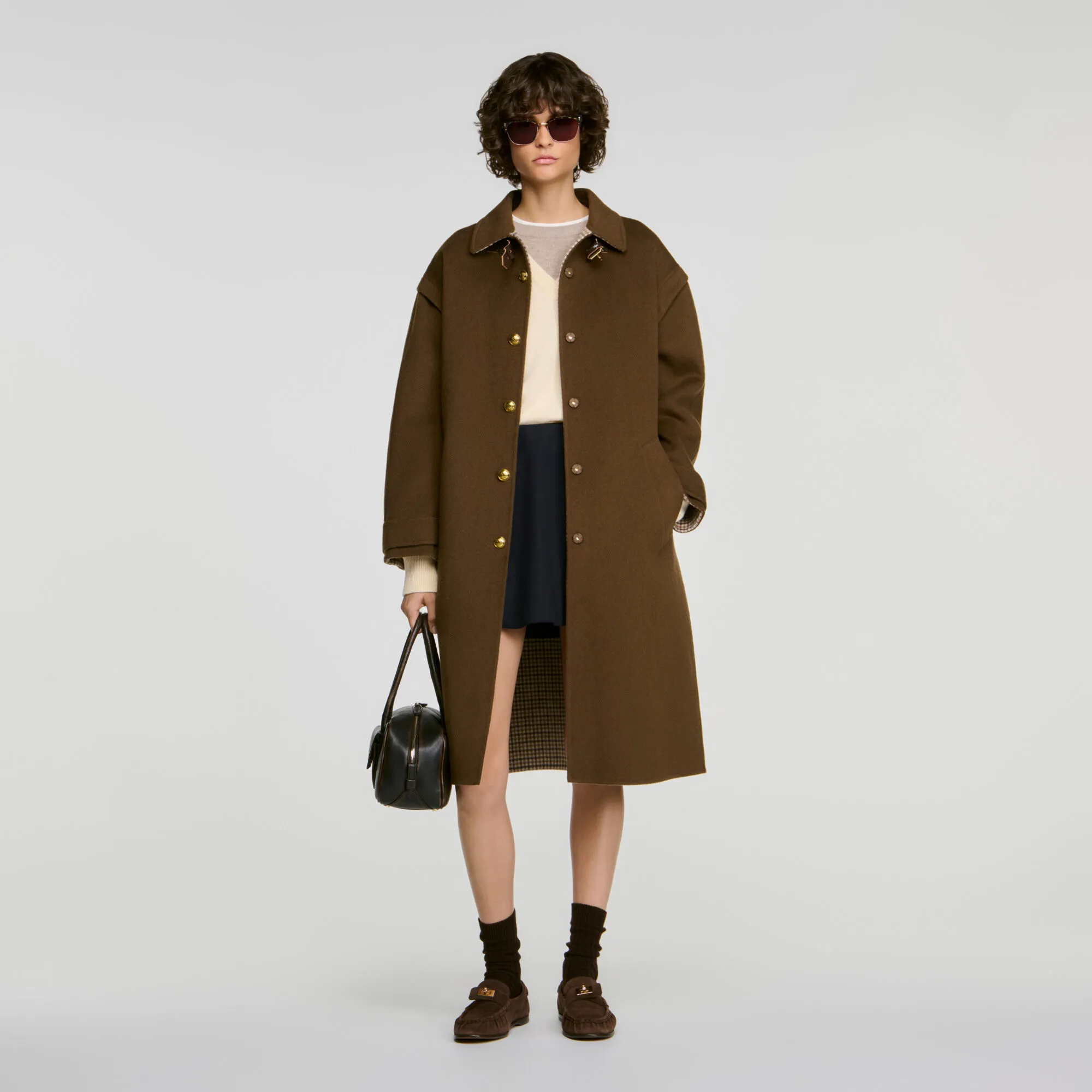Manteau en laine double face