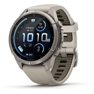 Garmin Fenix 9 Pro InReach amoled 43mm Sapphire Titane bracelet gris cendré/grès foncé 010-04335-81 — photo 1