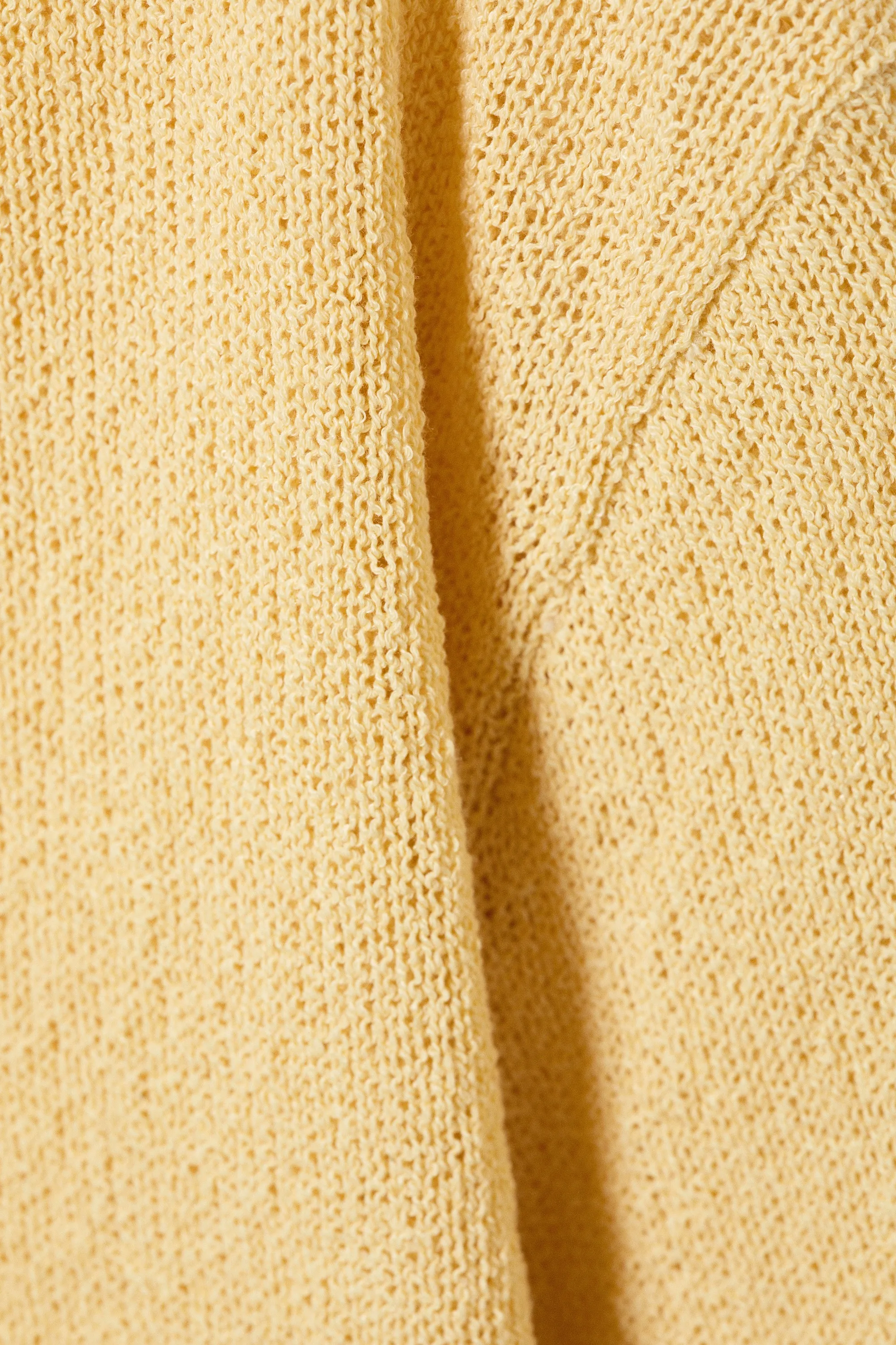 Pull en maille décontracté col bateau - Jaune clair