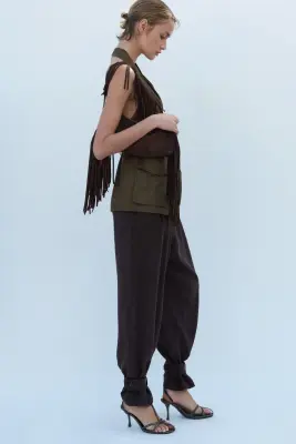 Pantalon ballon - Marron foncé — photo 4