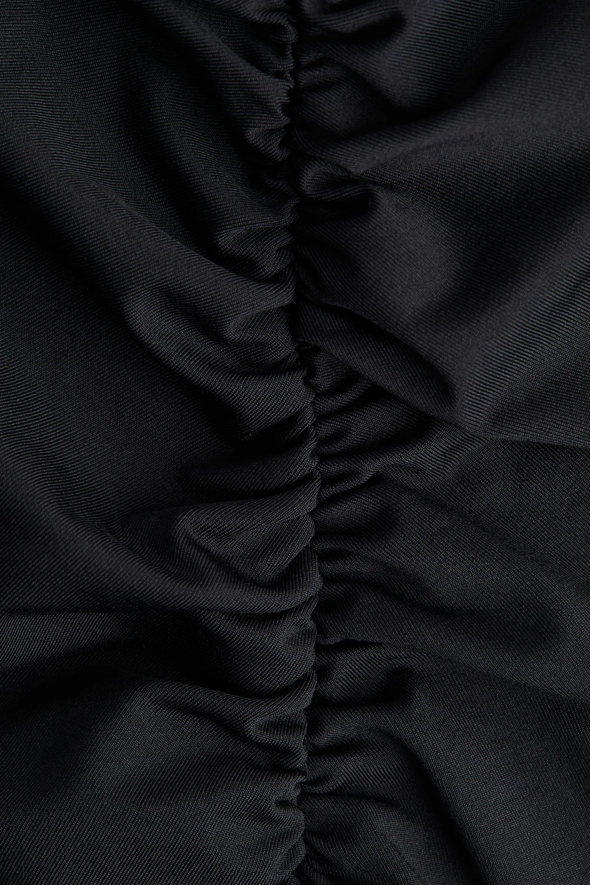 Top froncé - Noir