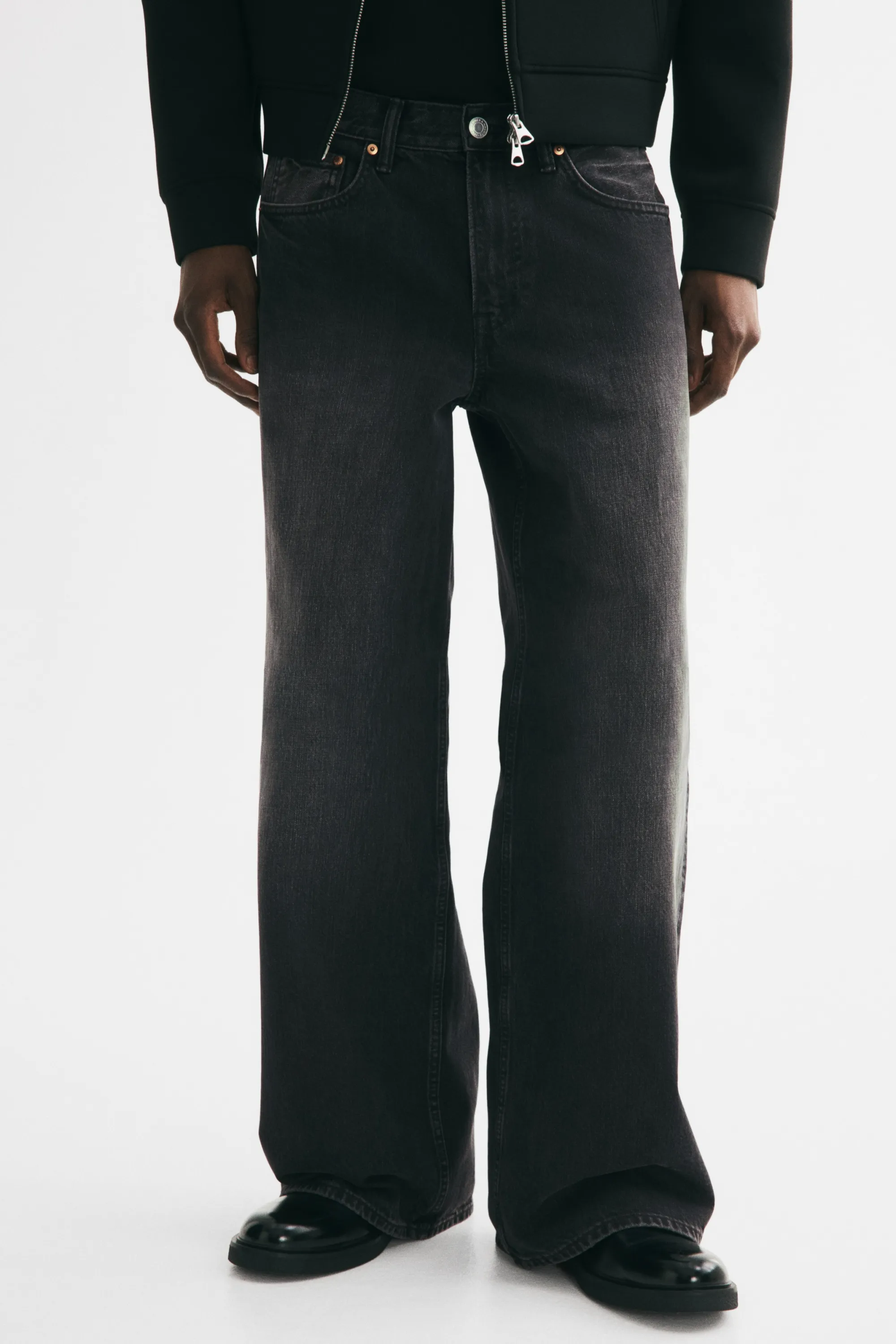 Wide Jeans - Noir denim