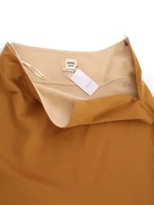 Jupe trapèze taille haute en cachemire, laine et soie camel Prix boutique 2000€ Taille 36 — photo 2