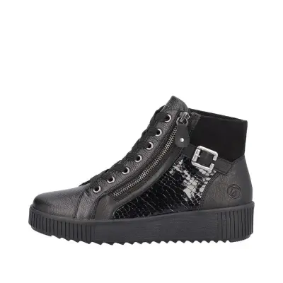 Bottines Remonte R7997-01 Noires - Zip Boucle Grande Pointure Femme — photo 2