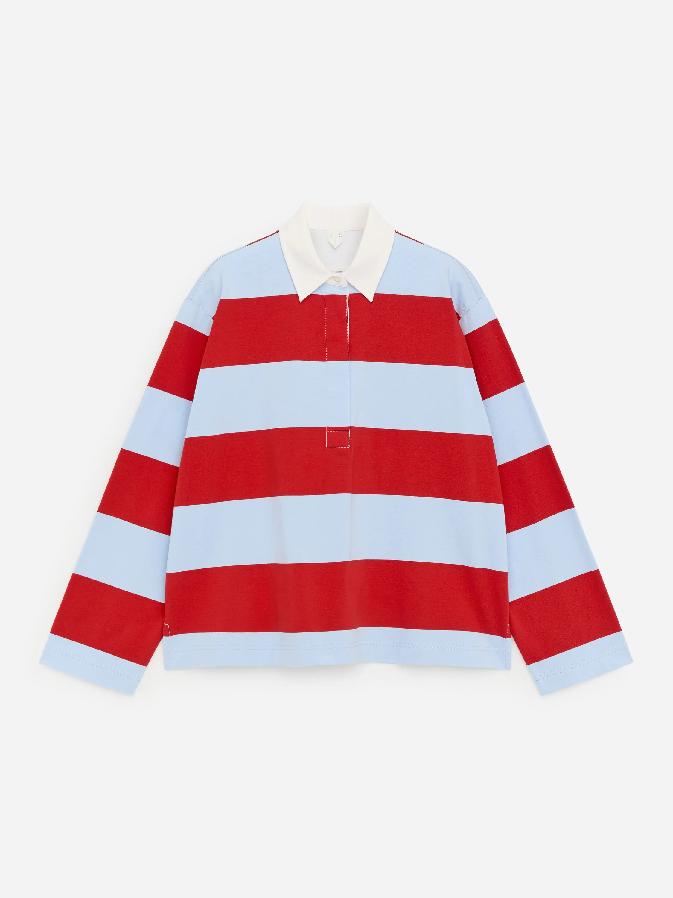Polo en coton - Rouge/Bleu