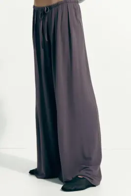 Pantalon à cordon en jersey - Violet ancien — photo 4