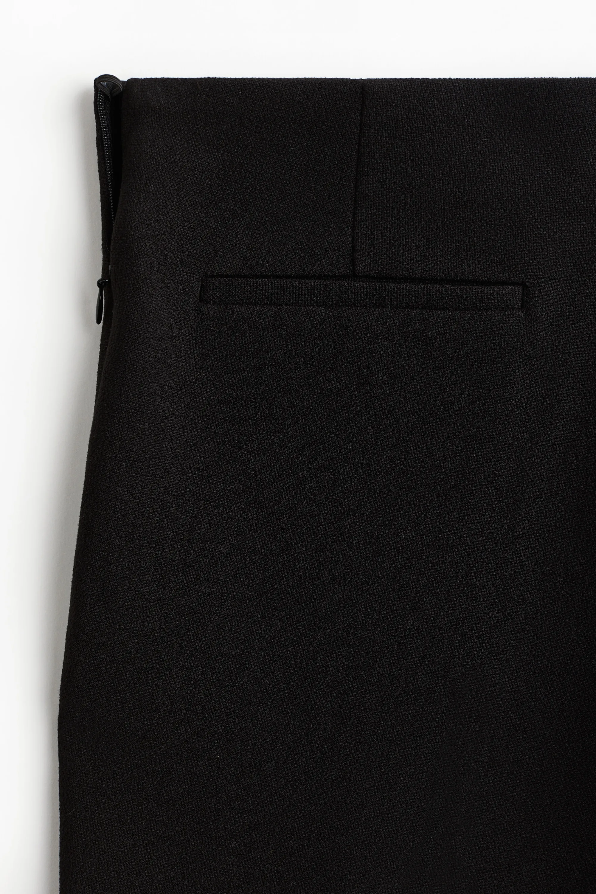 Pantalon évasé avec plis - Noir