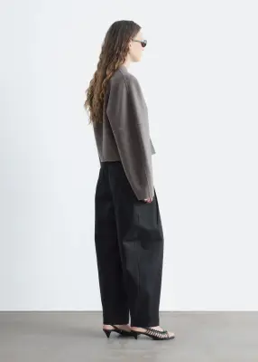 Veste en laine doublée - Taupe — photo 4