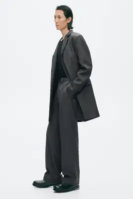 Pantalon chic Regular Fit - Gris foncé — photo 3