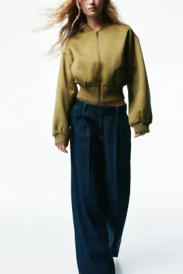 Loose Fit Wide Regular Jeans - Bleu denim foncé — photo 2