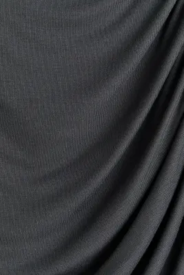 Top en viscose à effet drapé - Gris foncé — photo 4
