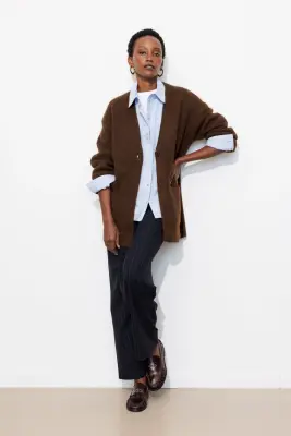Long cardigan oversize Femme — photo 3