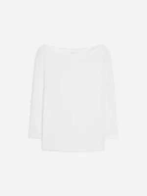 Boat-Neck Top - Blanc — photo 4