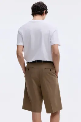 Veste Relaxed Fit à fermeture croisée - Beige foncé — photo 3