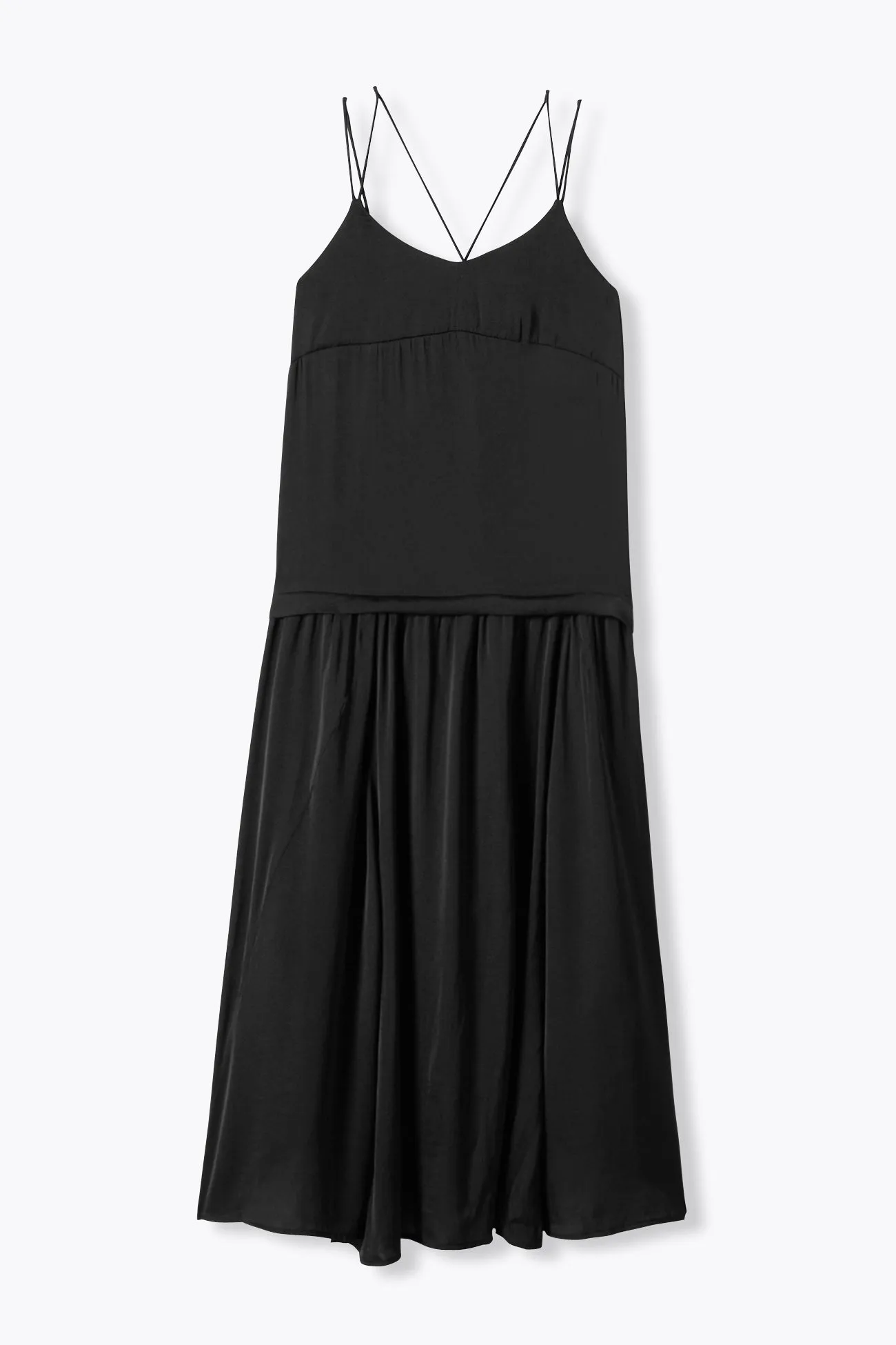 Robe midi en satin Femme