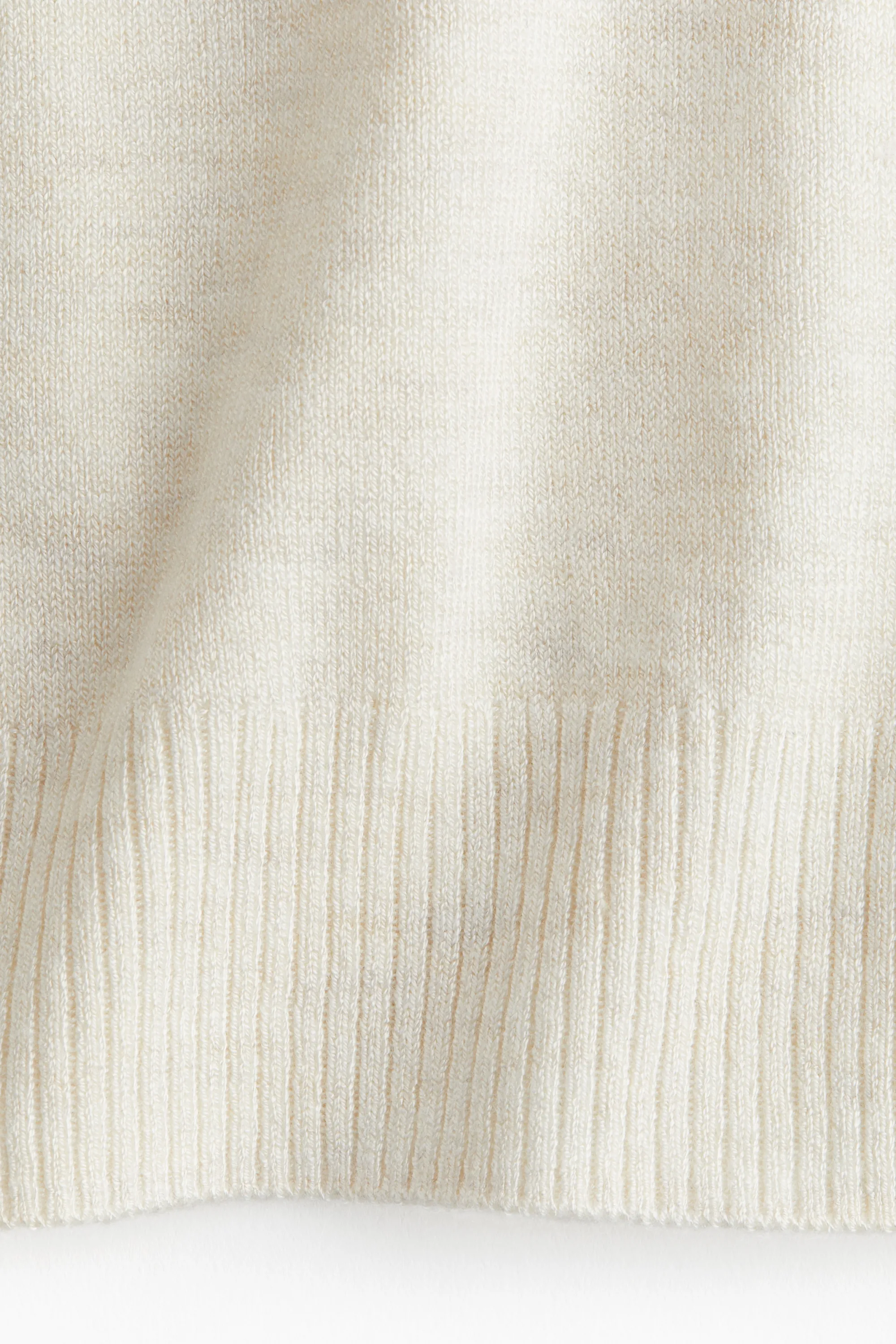T-shirt en maille fine - Crème chiné